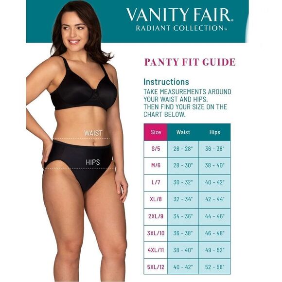 Women’s Vanity Fair Undershapers Brief Underwear Panties 3-Pack Size S5 - Picture 8 of 8